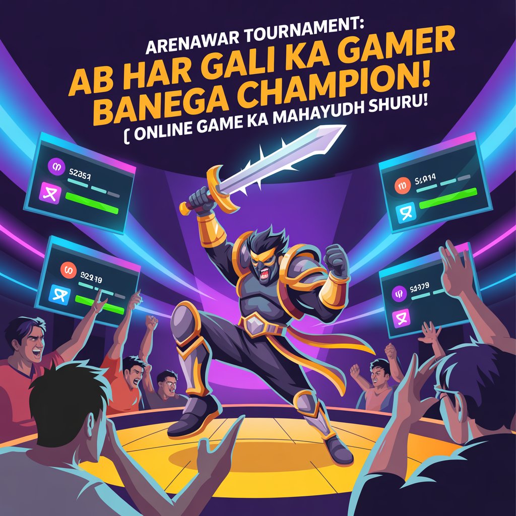 "ArenaWar Tournament: Ab Har Gali Ka Gamer Banega Champion! ⚔️ Online Game Ka Mahayudh Shuru!"