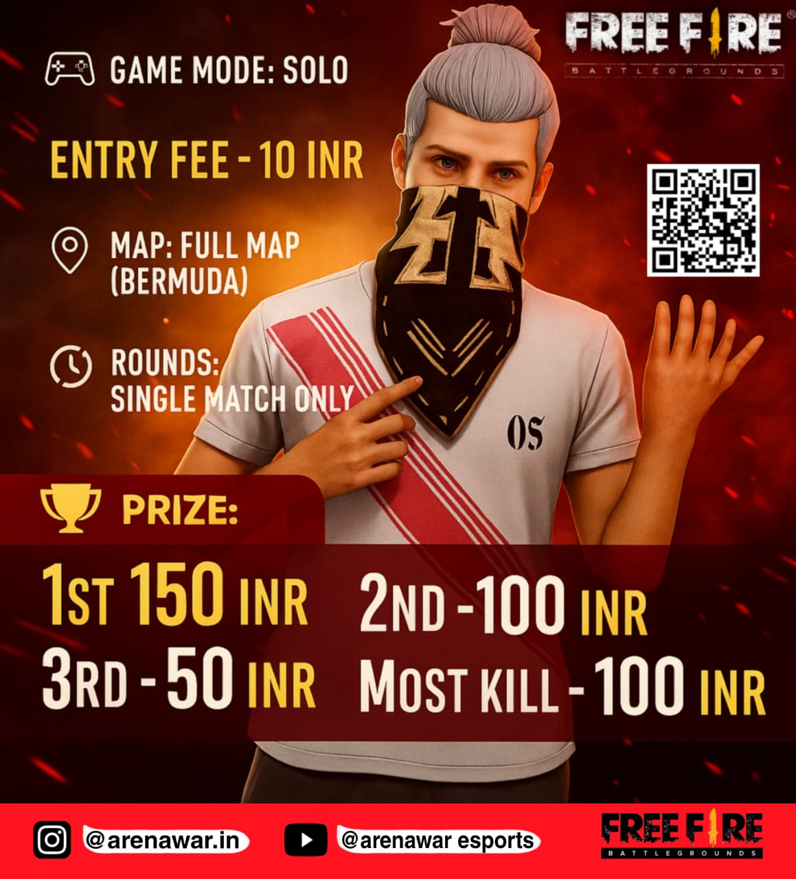 Free Fire Full Map Custom || FREE FIRE MAX || SOLO • BATTLE ROYALE • BERMUDA #arenawar