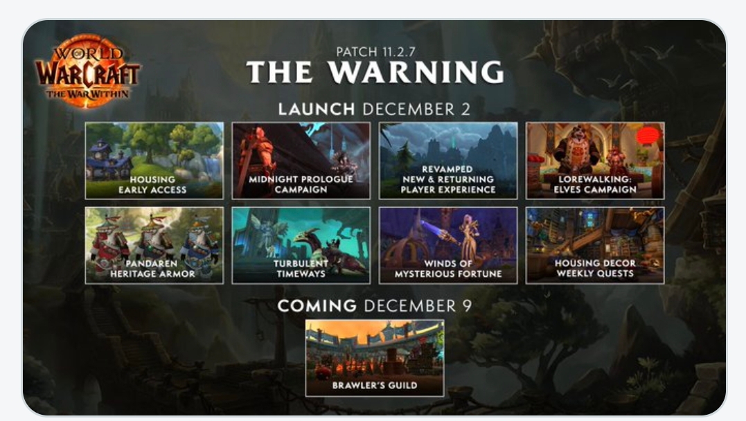 WoW Player Housing Finally Arrives December 2 After Decades Of Waiting The War Within's final patch 