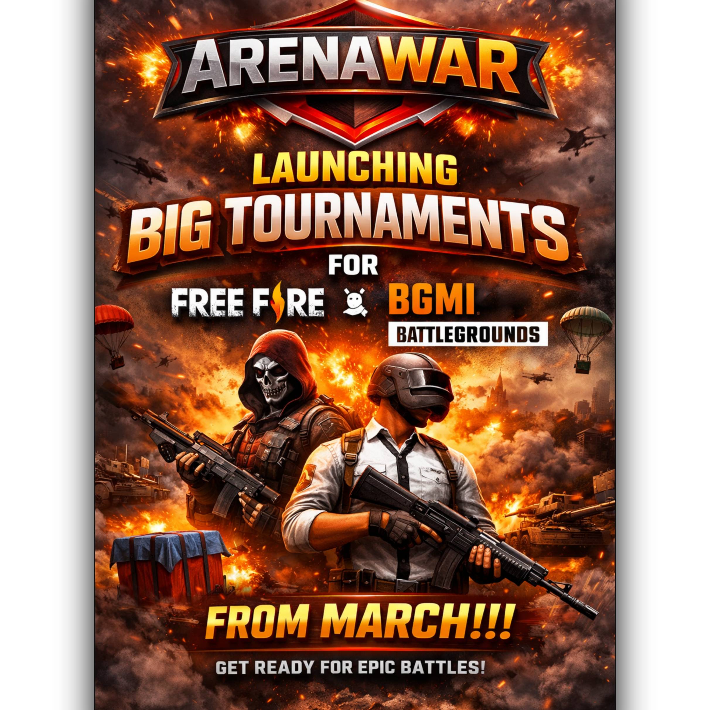ArenaWar Presents Grand Free Fire & BGMI Showdown #arenawar 